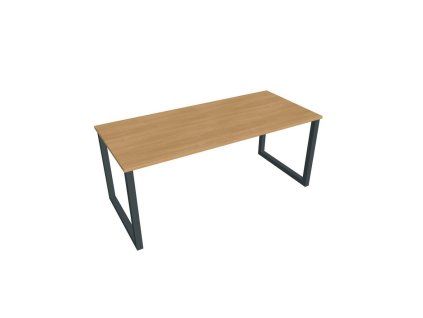 Rokovací stôl UNI O, 180x75,5x80 cm, dub/čierna