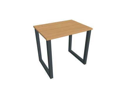Pracovný stôl UNI O, 80x75,5x60 cm, buk/čierna