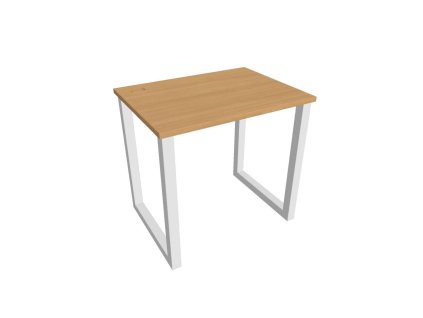 Pracovný stôl UNI O, 80x75,5x60 cm, buk/biela