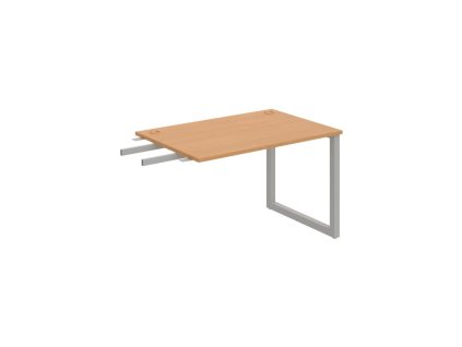 Pracovný stôl UNI O, kolmo reťaziaci, 120x75,5x80 cm, buk/sivá