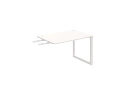 Pracovný stôl UNI O, kolmo reťaziaci, 120x75,5x80 cm, biela/biela