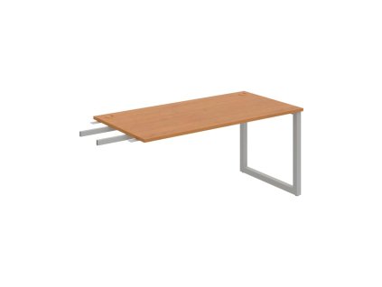 Pracovný stôl UNI O, kolmo reťaziaci, 160x75,5x80 cm, jelša/sivá