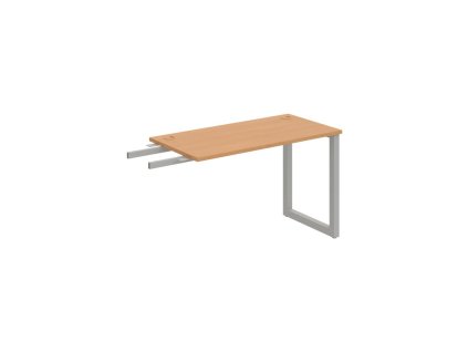 Pracovný stôl UNI O, kolmo reťaziaci, 120x75,5x60 cm, buk/sivá
