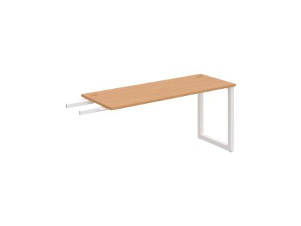 Pracovný stôl UNI O, kolmo reťaziaci, 160x75,5x60 cm, buk/biela