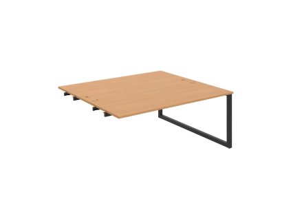 Pracovný stôl UNI O, k pozdĺ. reťazeniu, 180x75,5x160 cm, buk/čierna