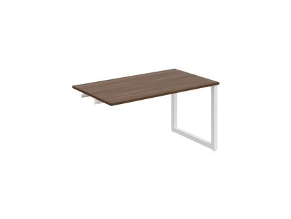 Rokovací stôl UNI O, k pozdĺ. reťazeniu, 140x75,5x80 cm, orech/biela