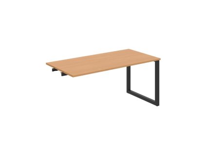 Rokovací stôl UNI O, k pozdĺ. reťazeniu, 160x75,5x80 cm, buk/čierna