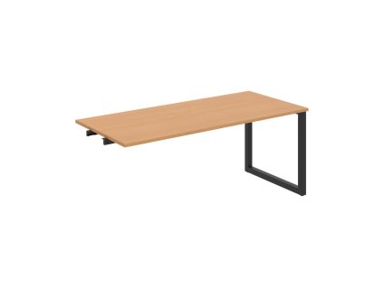 Rokovací stôl UNI O, k pozdĺ. reťazeniu, 180x75,5x80 cm, buk/čierna