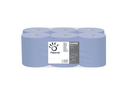 Papierové utierky v rolke Papernet blue so stredovým odvíjaním , návin 135 m (6 ks)
