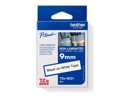 Samolepiaca páska Brother TZ-N221 9 mm biela/čierna