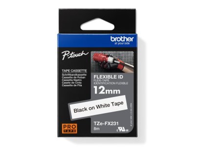 Samolepiaca páska Brother TZ-FX231 12 mm biela/čierna