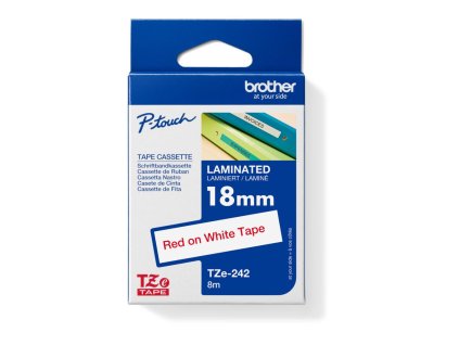 Samolepiaca páska Brother TZe-242 18 mm biela/červená