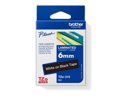 Samolepiaca páska Brother TZe-315 6 mm čierna/biela