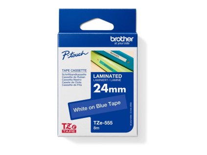 Samolepiaca páska Brother TZe-555 24 mm modrá/biela