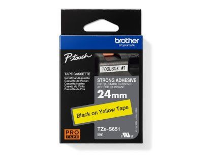 Samolepiaca páska Brother TZe-S651 24 mm žltá/čierna