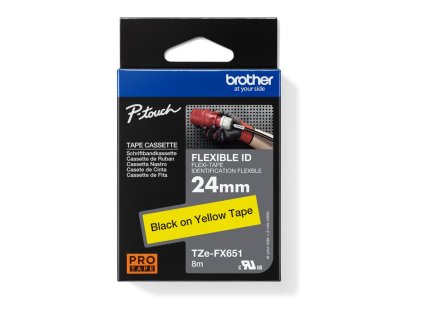 Samolepiaca páska Brother TZ-FX651 24 mm žltá/čierna