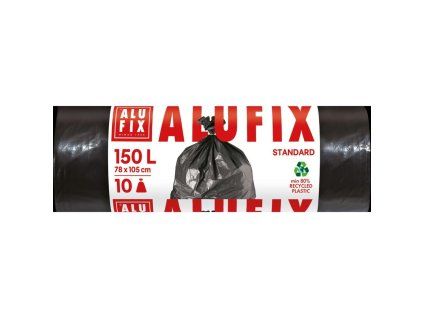 Vrecia na odpadky Alufix 150 ℓ, 10 ks, 40mic., 78 x 105 cm, čierne, LDPE