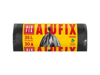 Vrecia na odpadky Alufix 35 ℓ 30 ks Economy, 8 mic., 49 x 60 cm, čierne, HDPE