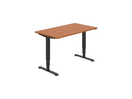 Pracovný stôl RUN, ZO, 3S, 140x64,5-130,5x80 cm, čerešňa/čierna