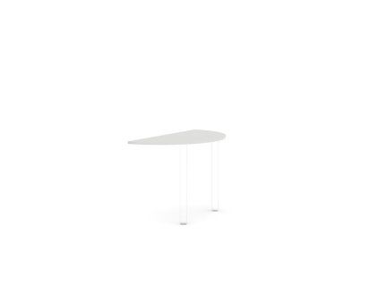 Doplnkový stôl bez nohy BASIC, 120x2,2x60cm, biela