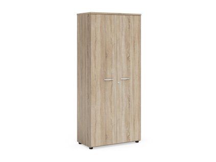 Šatníková skriňa BASIC s výsuvným vešiakom, so zámkom, 80x40x182,1cm, dub Sonoma