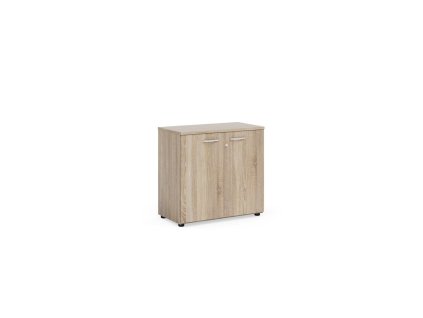 Policová skriňa BASIC, so zámkom, 80x40x76,5cm, dub Sonoma