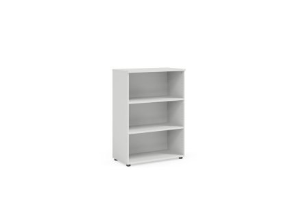 Policová skriňa BASIC, otvorená, 80x40x111,7cm, biela