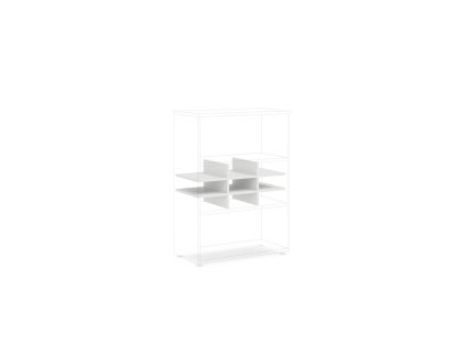 Priehradka do niky BASIC, otvorená, 76,7x37,8x32,9cm, biela