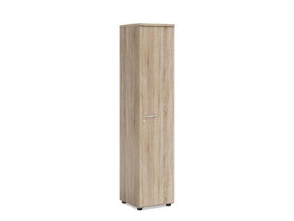 Policová skriňa BASIC, pravé dvere so zámkom, 40x40x182,1cm, dub Sonoma