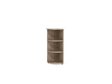 Policová skriňa BASIC, otvorená, rohová, 40x40x111,7cm, dub Sonoma