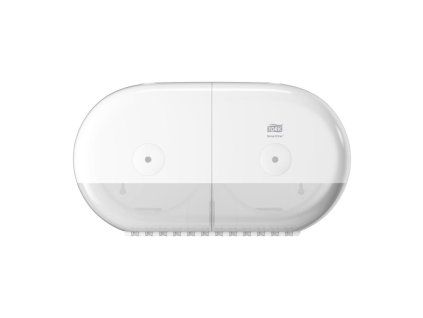 Zásobník Tork SmartOne® mini dvojitý na toaletný papier v kotúči, biely T9