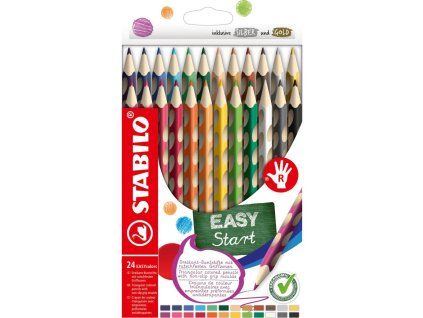 Drevené farbičky STABILO EASYcolors P, sada 24 ks