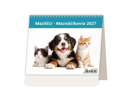 Stolový kalendár riadkový 17,1x13,9 cm - MiniMax Maznáčikovia 2027