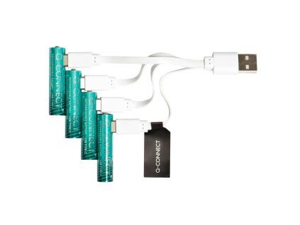 Batéria Q-CONNECT AAA mikrotužková nabíjateľná USB-C 4 ks