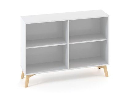 Policová skriňa ALFA ROOT nika s del.priečkou, 1 polica, 120x45x88,7cm, biela