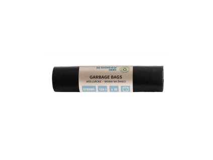 Vrecia DONAU ECO strong, 120 ℓ, 35 mic, 10 ks, čierne, LDPE