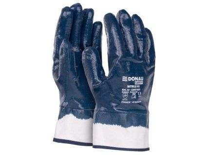 Rukavice nitrilové DONAU SAFETY Nitrile 03, kat. II bielo-námornícke modré veľ. 10