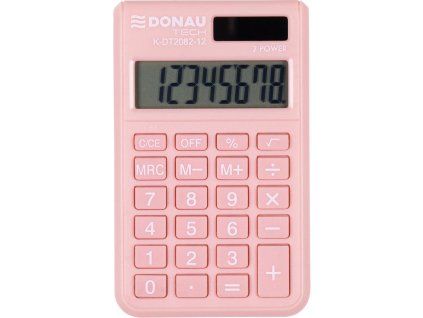 Kalkulačka DONAU TECH K-DT2082 vrecková ružová