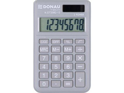 Kalkulačka DONAU TECH K-DT2082 vrecková sivá