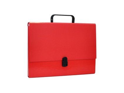 Aktovka s držadlom Office Products na dokumenty A4 červená