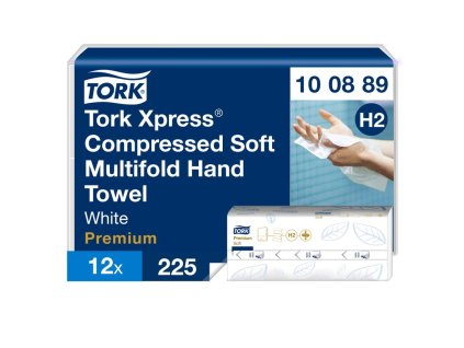 Papierové utierky skladané ZZ 2-vrstv. TORK Xpress Multifold jemné H2 (12 bal. x 225 útrž.)