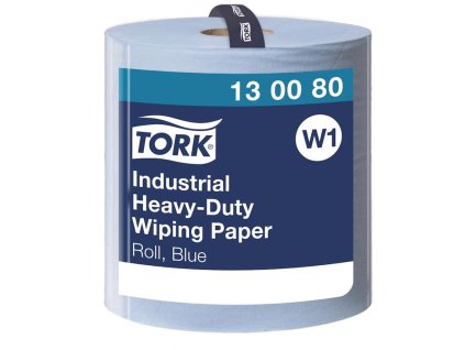 Priemyselné utierky v rolke 3-vrstv. TORK Heavy-Duty modré W1, 255 m