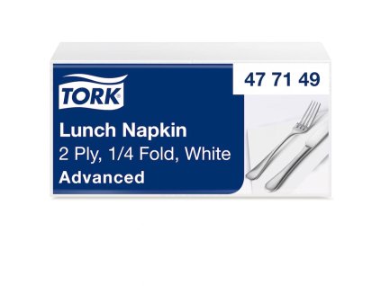 Papierové servítky 2-vrstv. TORK Exclusiv 33 x 33 cm, biele, 200 ks