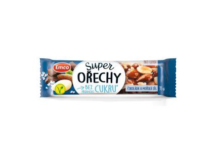 Tyčinka Super orechy čokoláda a morská soľ VEGAN 35g