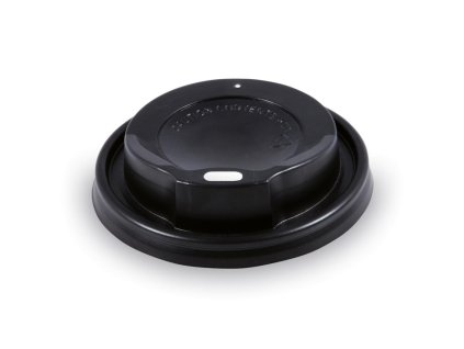 Viečko vypuklé čierne pre pohár Ø 80 mm (100 ks)