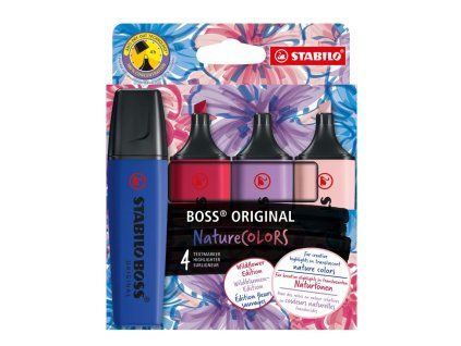 Sada zvýrazňovačov STABILO BOSS ORIGINAL NatureCOLORS Wildflower 4S
