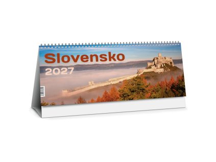 Stolový kalendár stĺpcový 30 x 12 cm - Slovensko 2027