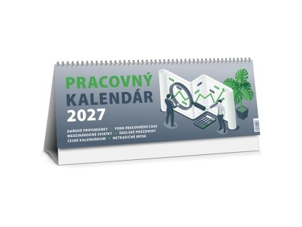 Stolový kalendár stĺpcový 30 x 12 cm - Pracovný veľký 2027