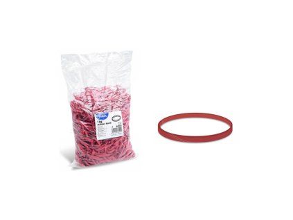 Gumičky červené silné 5mm priemer 10cm 1kg
