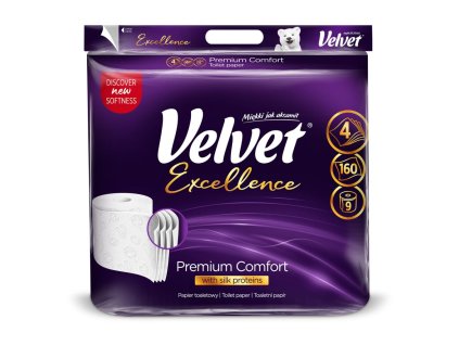 Toaletný papier 4-vrstvový VELVET 100% celulóza 20m (9ks)